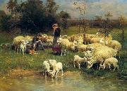 unknow artist Sheep 068 oil painting reproduction